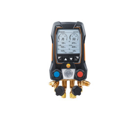 testo 557s Комплект 2 с заправочными шлангами - Умный цифровой манометрический коллектор, смарт-зонды вакуума и температуры и набор из четырёх заправочных шлангов